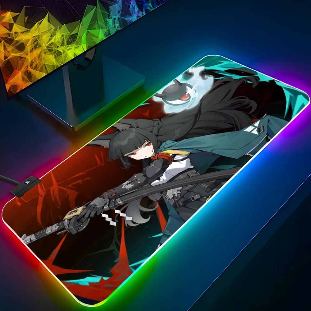 Laptop Accessories Rgb - ZZZ เกมมิ่ง โฮชิมิ มิยาบิแผ่นรองเมาส์ RGB แผ่นรองเมาส์แบบมีไฟแบ็คไลท์แผ่นรองเมาส์แล็ปท็อปแล็ปท็อปเกมเมอร์โต๊ะคอมพิวเตอร์อุปกรณ์เสริมสำหรับเล่นเกม