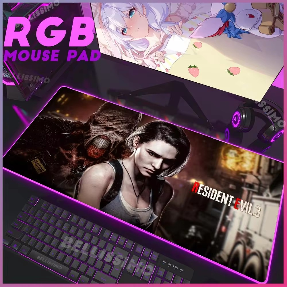 Laptop Accessories Rgb - R_resident E_evil Serie RGB Gaming Mousepad