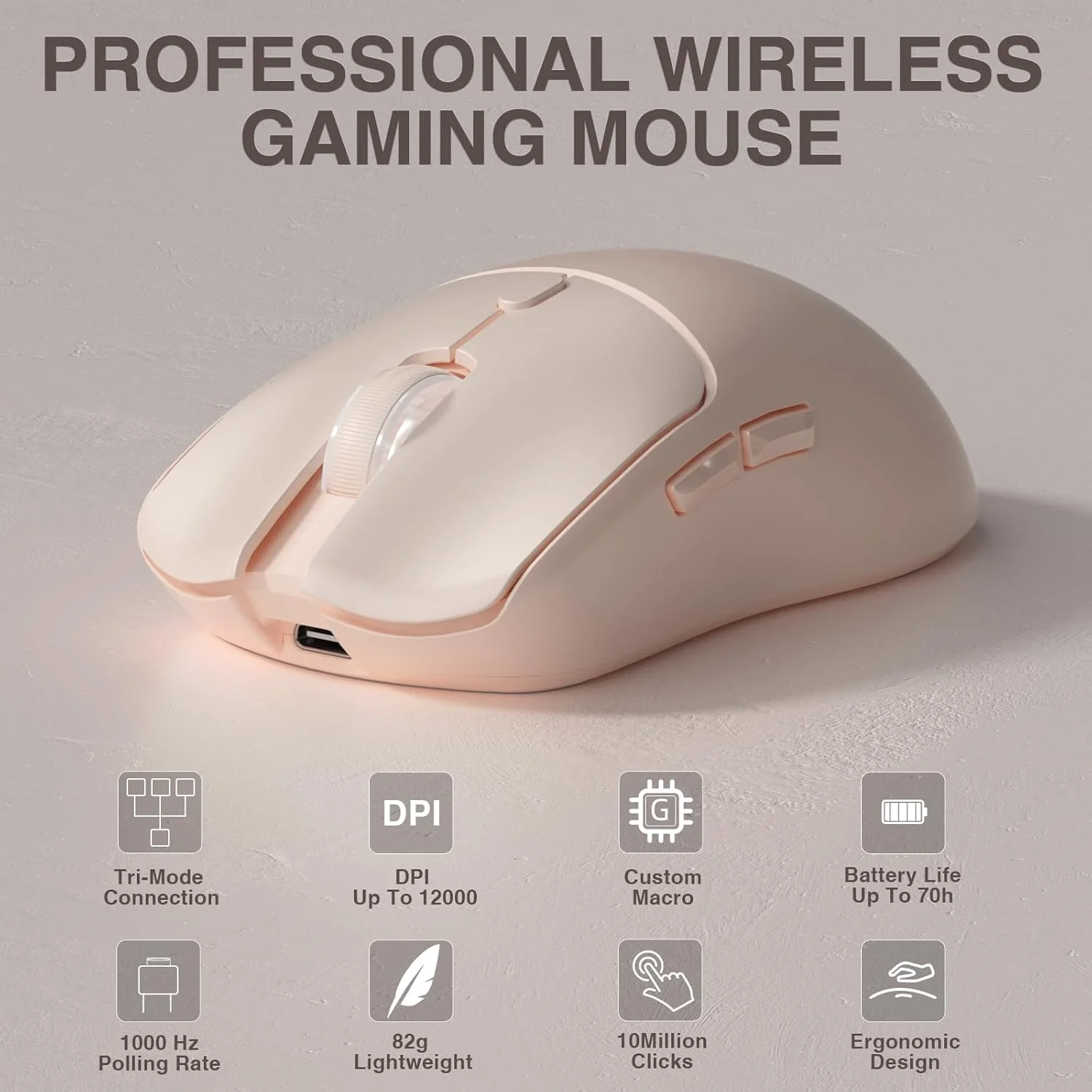 Laptop Accessories Gaming - AULA SC580X ไตร-โหมดเมาส์เกมมิ่งไร้สาย 12000DPI PAW3325 500mAh