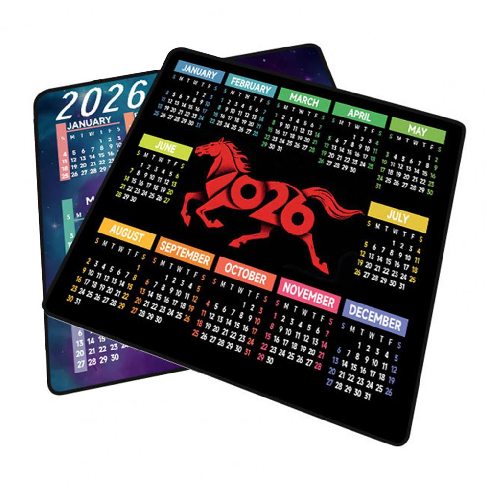 Laptop Accessories Gaming - 2026 ปฏิทินแผ่นรองเมาส์กันน้ำโฮมออฟฟิศคอมพิวเตอร์สำหรับเล่นเกมแล็ปท็อปแผ่นรองเมาส์แผ่นรองโต๊ะพร้อมฐานยางกันลื่นอุปกรณ์เสริมสำหรับพีซี
