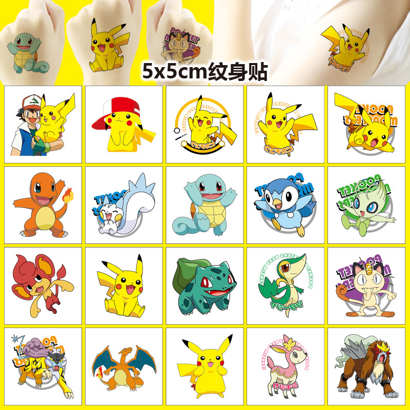 Laptop Accessories And Parts - 5*5 ซม.20pcs Pokemon Pikachu Tattoo สติกเกอร์เด็กสติกเกอร์รางวัลน่ารัก