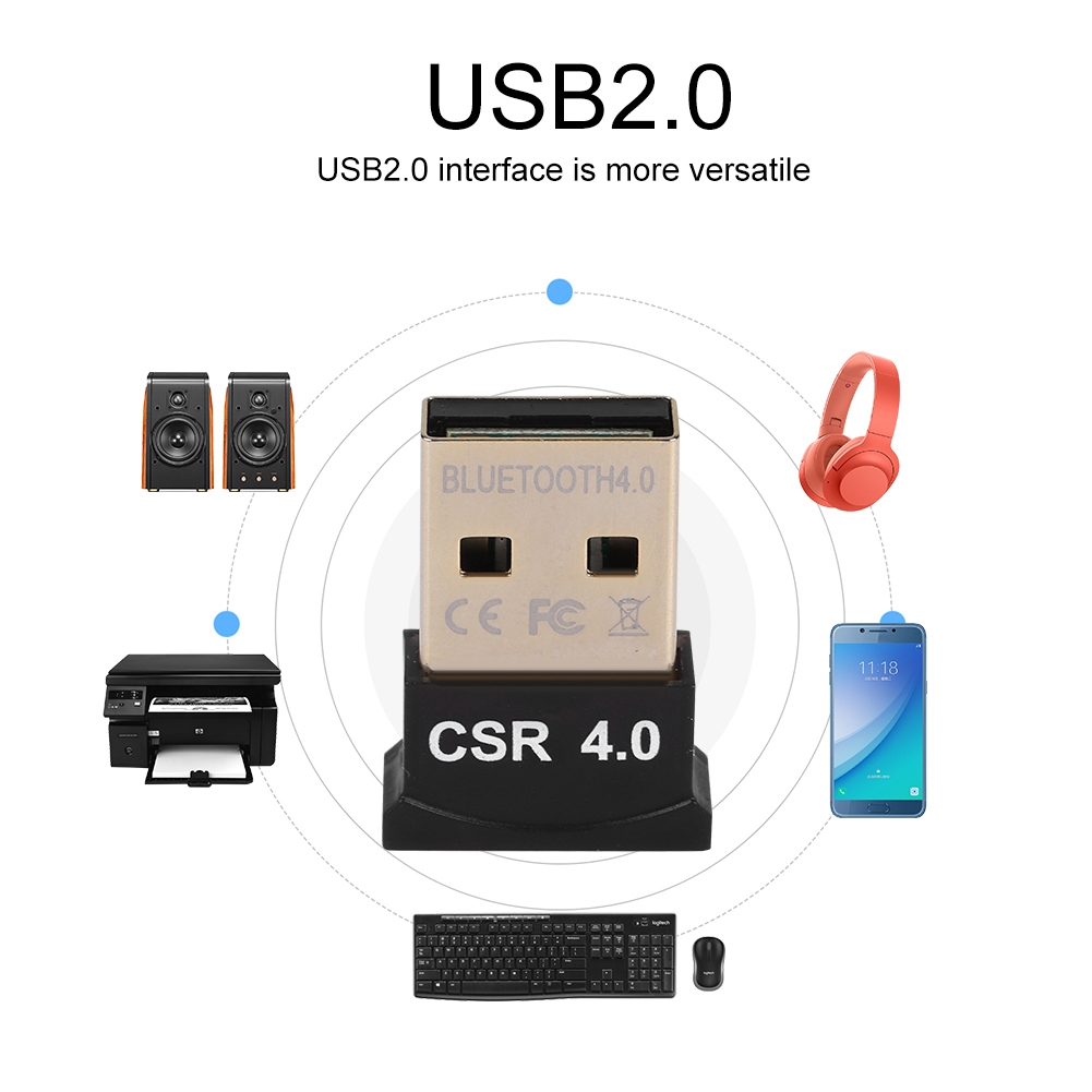 Mini Wireless Mouse - อะแดปเตอร์บลูทูธไร้สาย Dongles CSR4.0 Mini USB Bluetooth