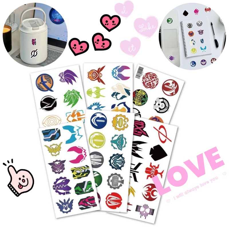 Laptop Accessories And Parts - 60 แผ่นสติกเกอร์โลโก้คาเมนไรเดอร์สติ๊กเกอร์สร้างสรรค์กันน้ำสำหรับแล็ปท็อปโทรศัพท์กระเป๋าเดินทางสมุดภาพสมุดบันทึกตกแต่ง