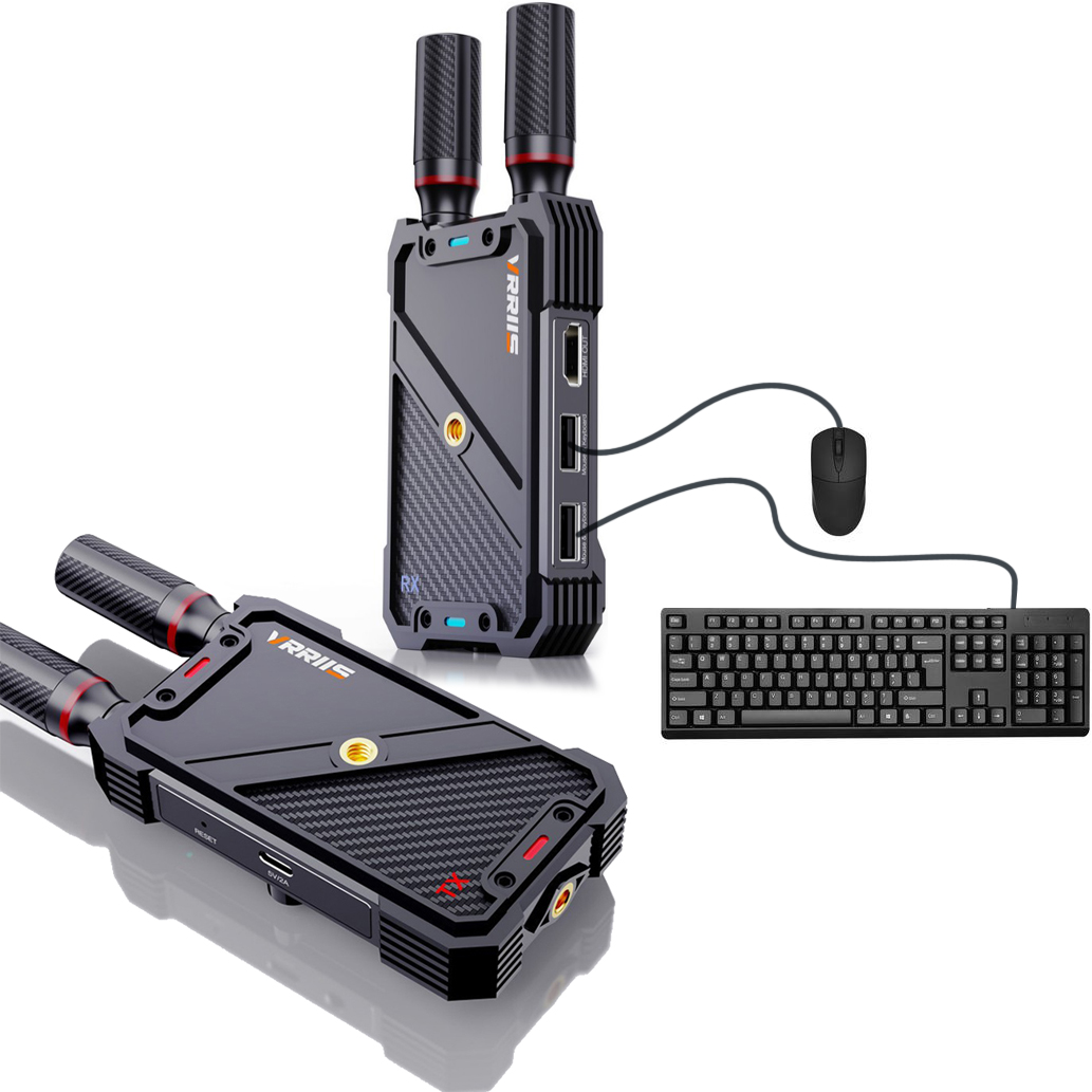Laptop Accessories Mouse - VRRIIS WL082K ชุดส่งสัญญาณภาพและเสียง HDMI KVM ไร้สาย