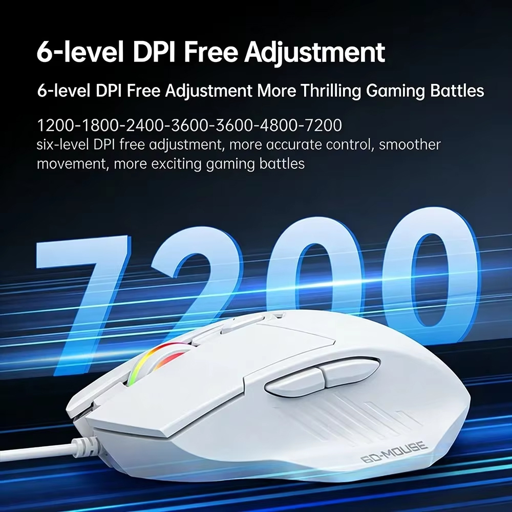 KEBIDUMEI 7200DPI เมาส์แบบมีสา - Laptop Accessories Rgb บทวิจารณ์และราคา