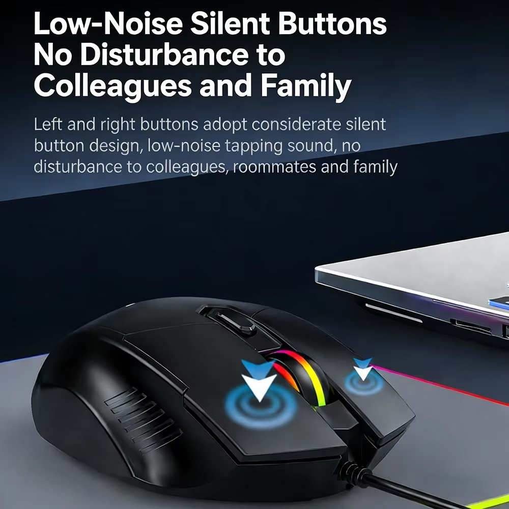 KEBIDUMEI 7200DPI เมาส์แบบมีสา - Laptop Accessories Rgb บทวิจารณ์และราคา