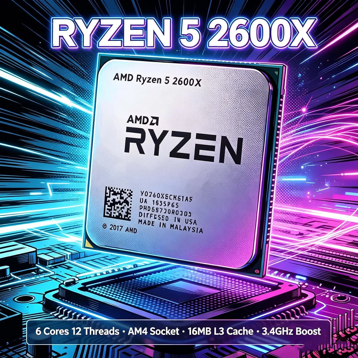 AMD Ryzen 5 2600X 3.6GHz ซีพีย - Amd Cpu Ryzen 5 บทวิจารณ์และราคา