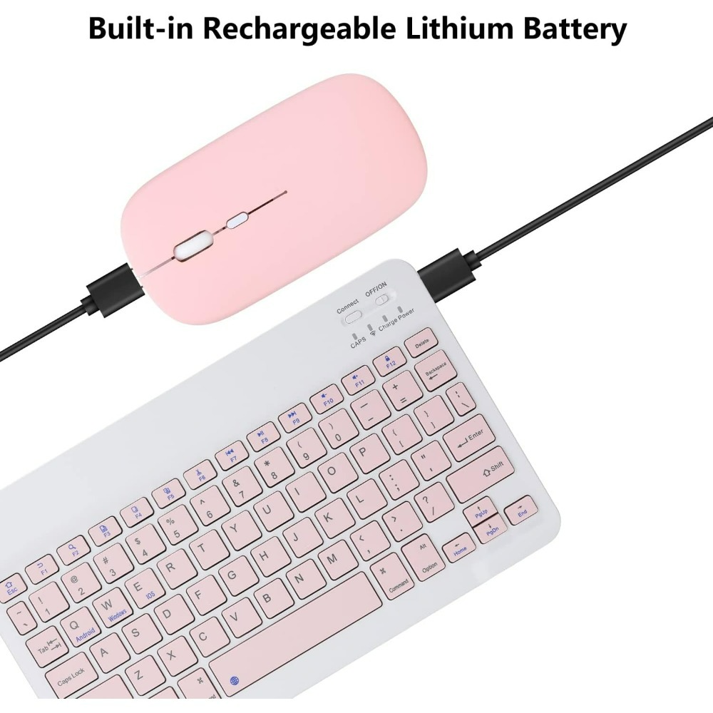 10 นิ้วคีย์บอร์ดไร้สายบลูทูธมิ - Mini Wireless Mouse บทวิจารณ์และราคา