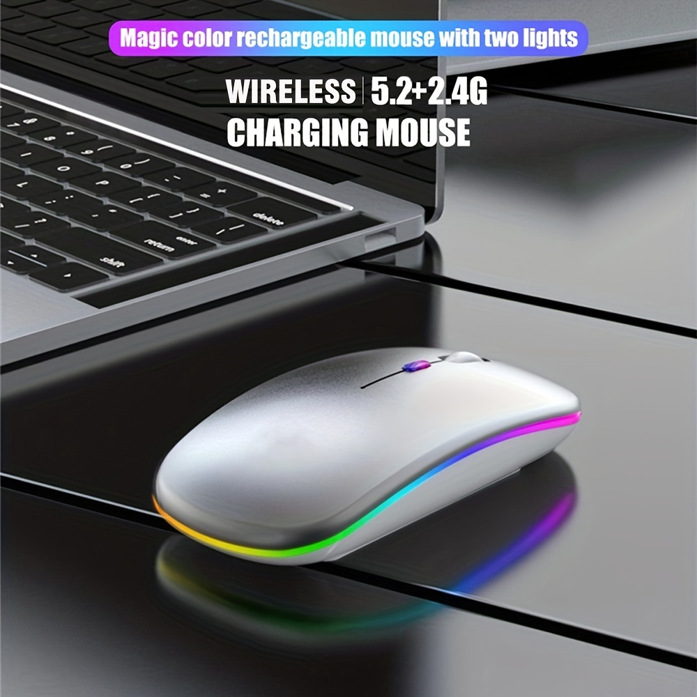 เมาส์ไร้สาย RGB ชาร์จ USB 2.4G - Mini Wireless Mouse บทวิจารณ์และราคา