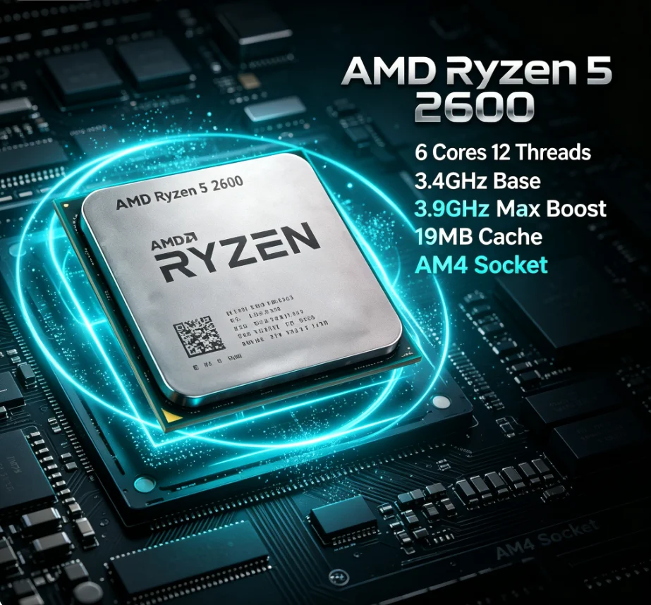 ซีพียู AMD Ryzen5 2600 R5 2600 - Amd Cpu Ryzen 5 บทวิจารณ์และราคา