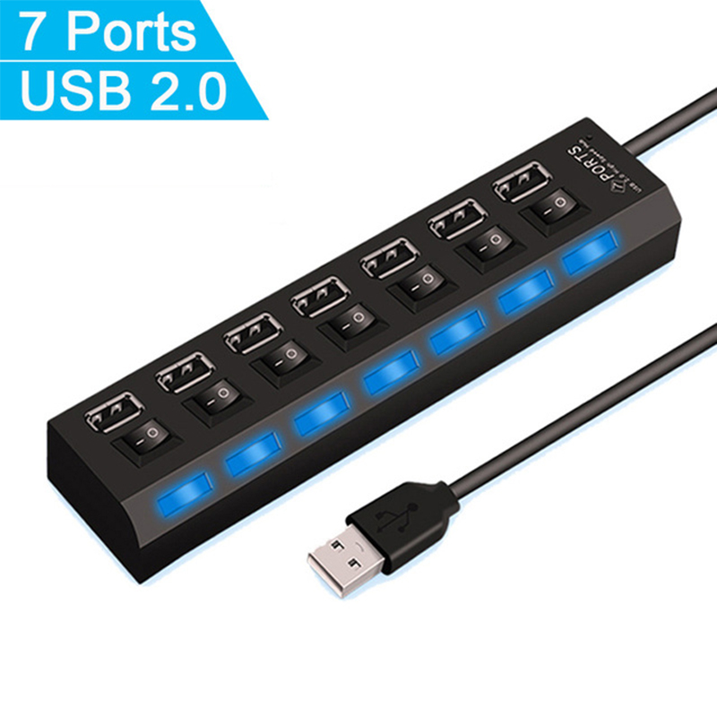 7 พอร์ตยูเอสบี 2.0 ฮับสปลิตเตอ - Laptop Accessories And Parts บทวิจารณ์และราคา