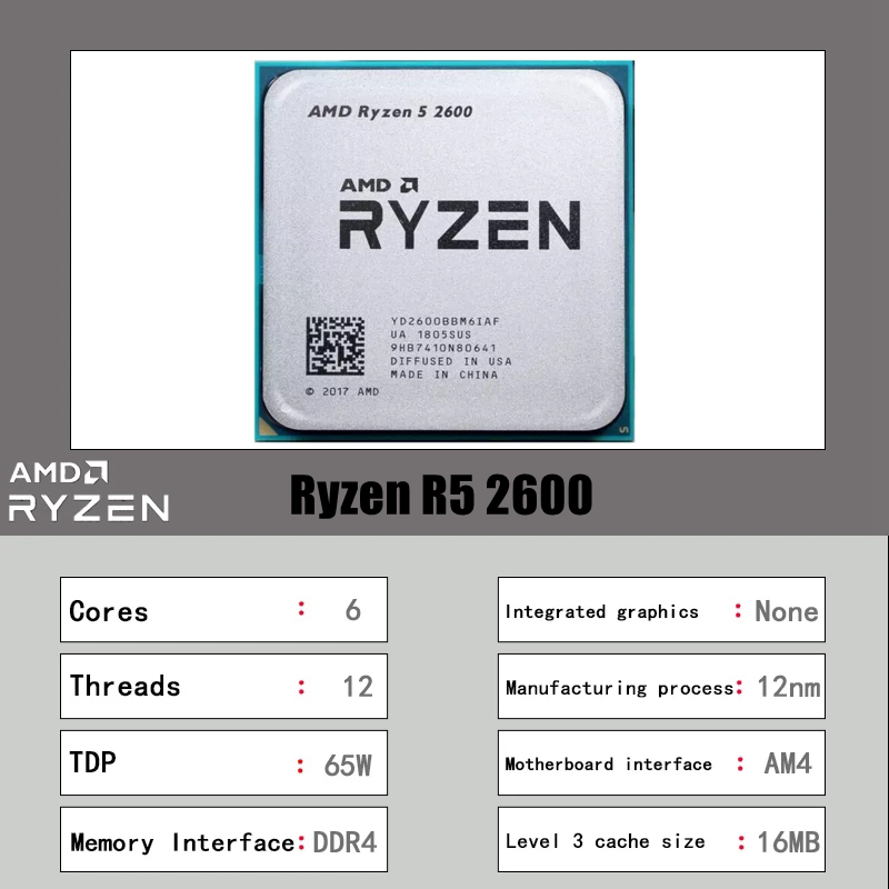 AMD Ryzen 5 2600 ซีพียู 6 คอร์ - Amd Cpu Ryzen 5 บทวิจารณ์และราคา